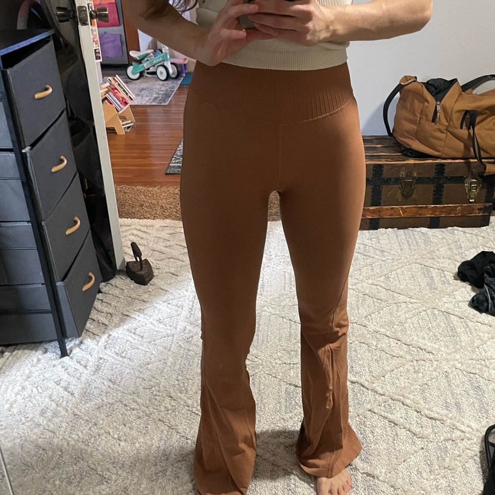 Free People Movement Good Karma Flare Leggings color-dark tan - Picture 6 of 7